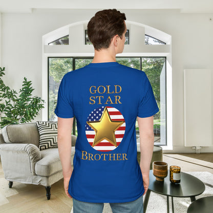 Gold Star Brother Forever Proud Adult T-shirt