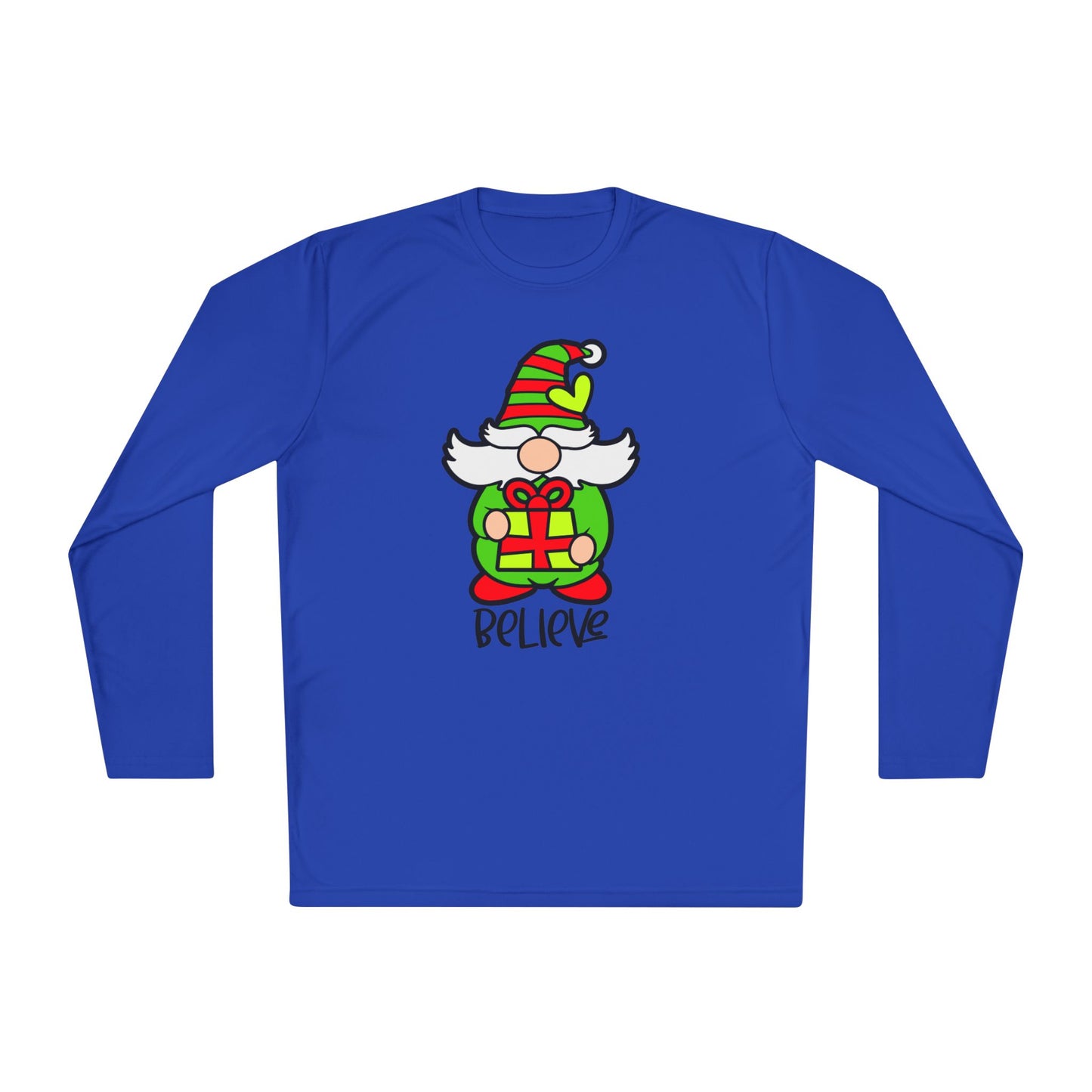 Believe Gnome Adult Long Sleeve Tee