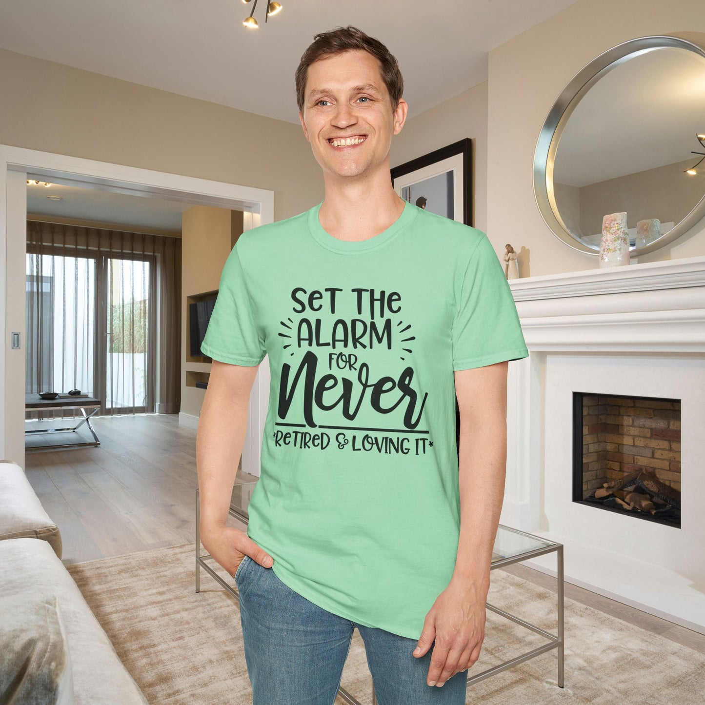 Set The Alarm for Never-Retired & Loving It Adult T-shirt