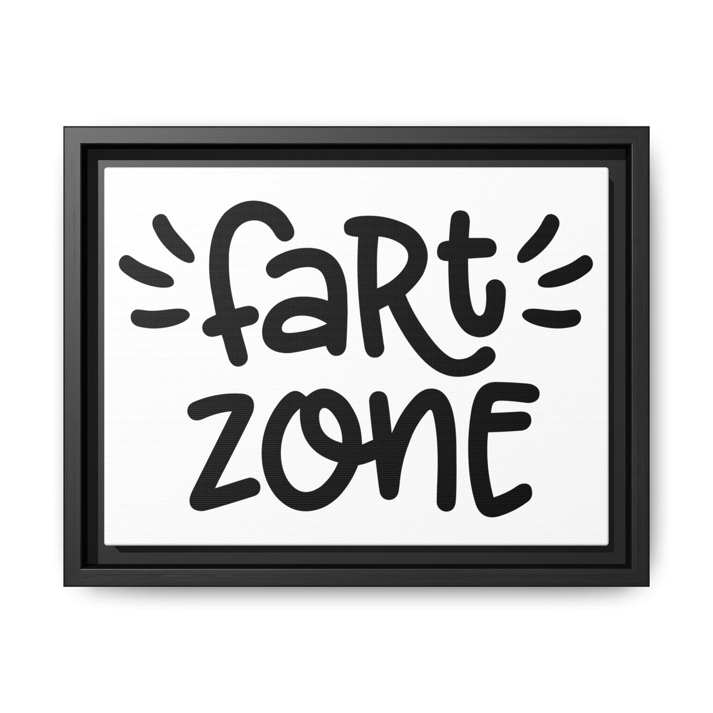 Fart Zone Framed Canvas Bathroom Art