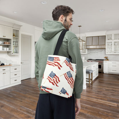 Waves of Freedom Canvas Tote Bag