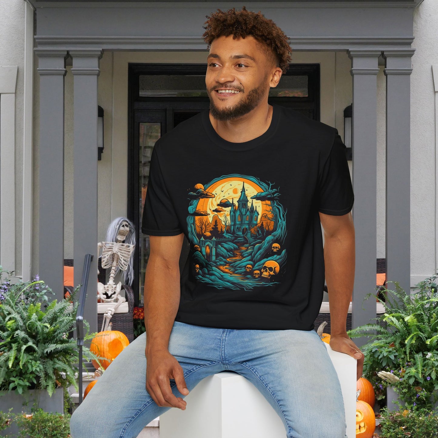 Creepy Cemetery 13 Adult T-shirt