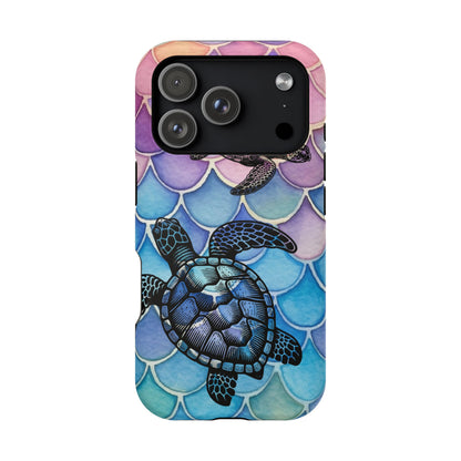 Sea Turtle Silhouette MagSafe® Compatible Tough Case for iPhone