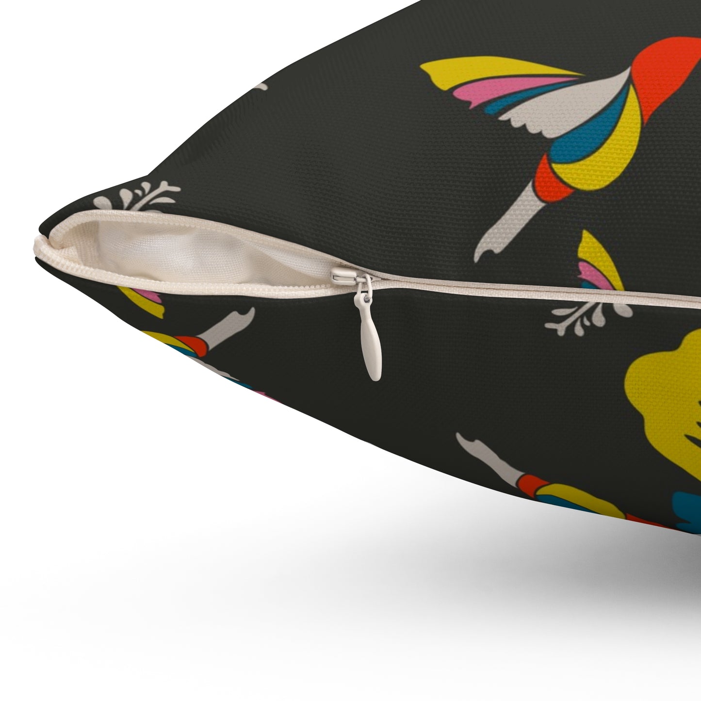 Hummingbirds & Hibiscus Flowers Throw Pillow