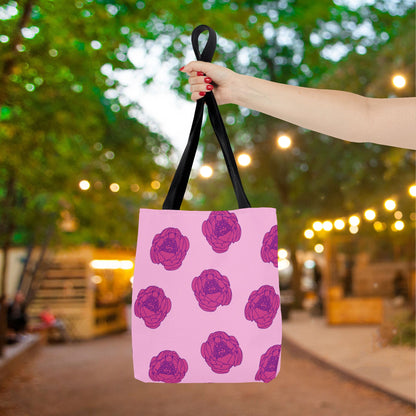 Rosy Dream Peonies Canvas Tote Bag