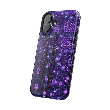 Purple Raindrops MagSafe® Compatible Tough Case for iPhone