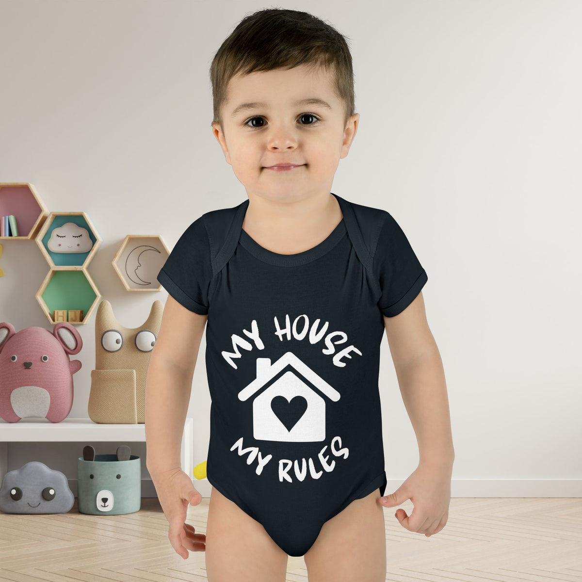 My House My Rules Infant Baby Rib Bodysuit