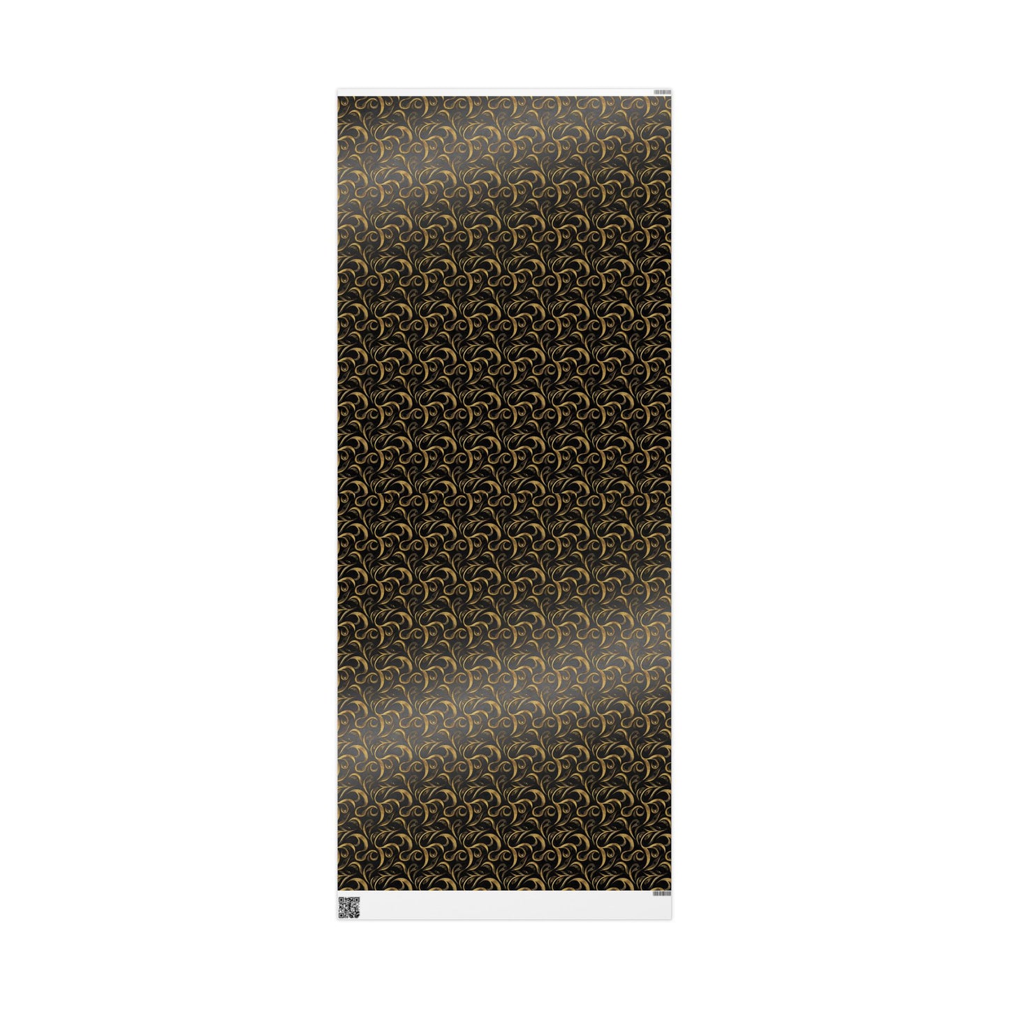 Golden Noir Swirl Wrapping Paper