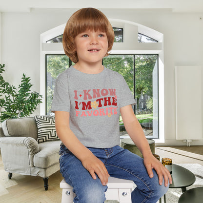 I Know I'm The Favorite Heavy Cotton™ Toddler T-shirt