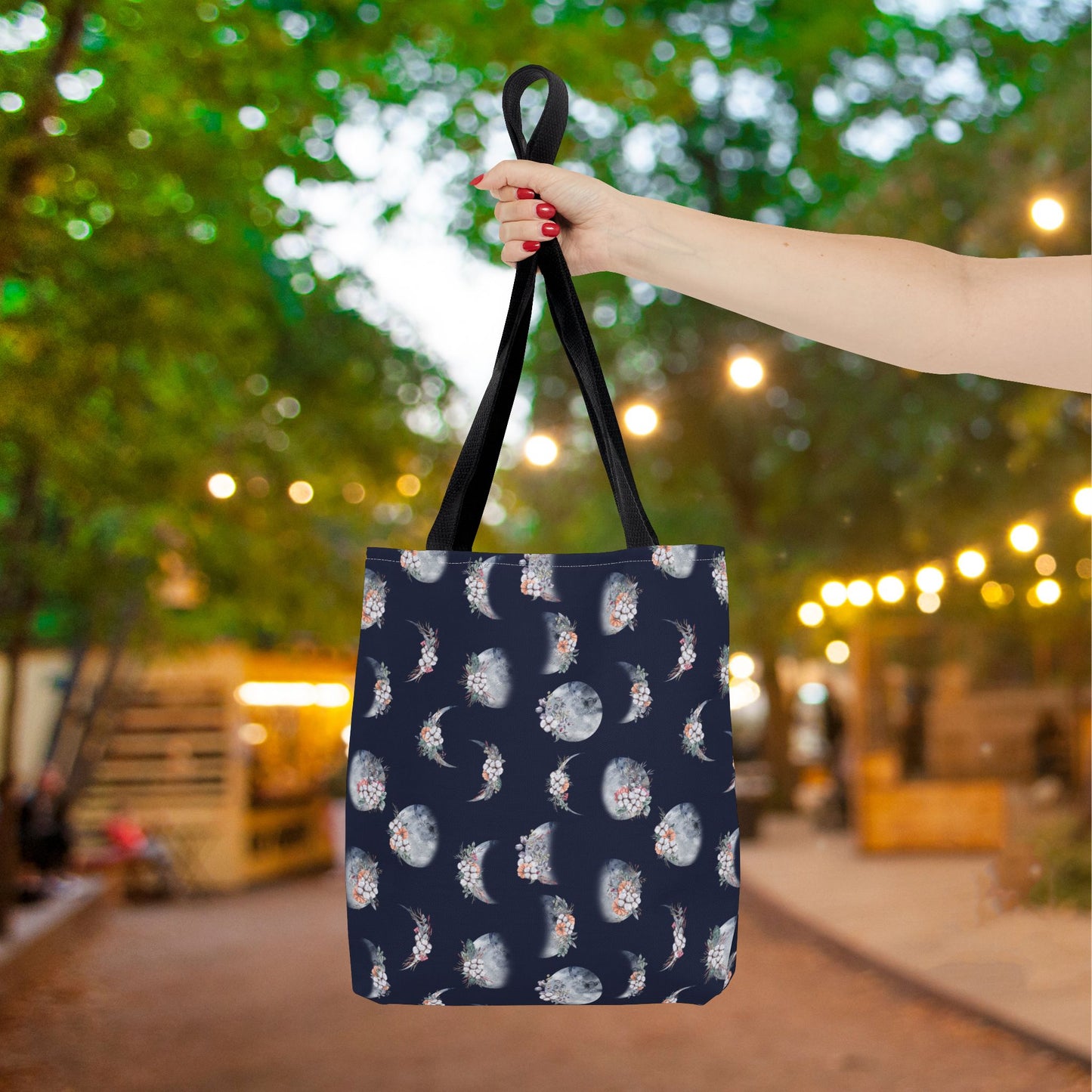 Lunar Garden Canvas Tote Bag