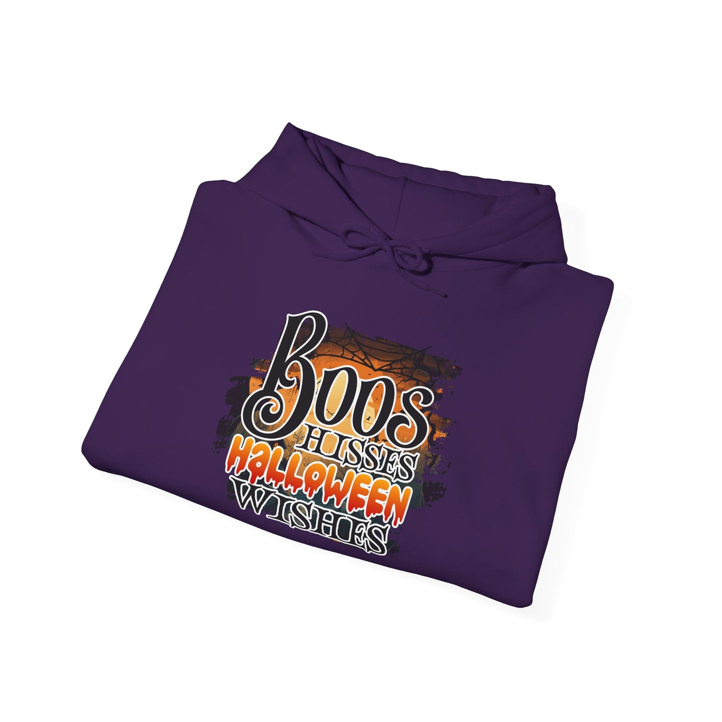 Boos Hisses Halloween Wishes Heavy Blend™ Hooded Sweatshirt