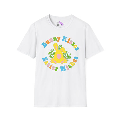 Bunny Kisses Easter Wishes Adult T-shirt