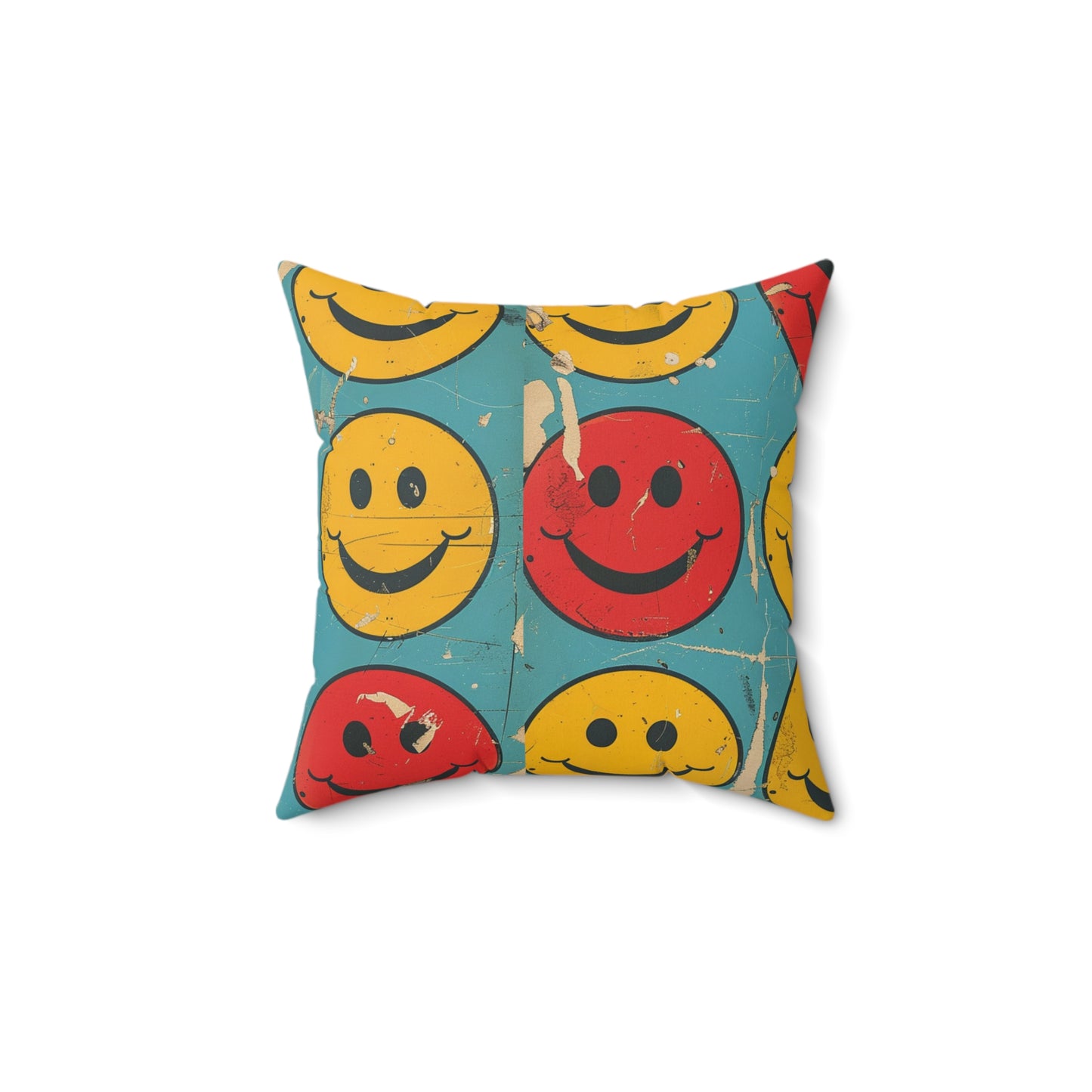 Retro Grins Throw Pillow