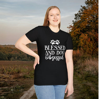 Blessed And Dog Obsessed Adult T-shirt