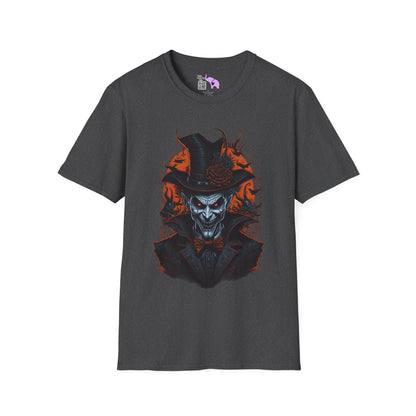 Creepy Demon in Top Hat Adult T-shirt