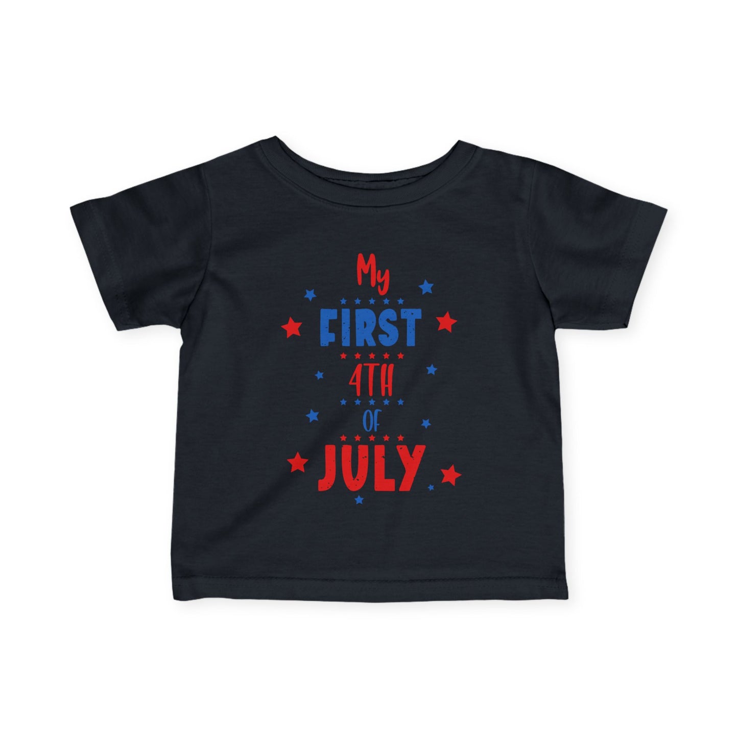 My First 4th of July (Stars) Infant Soft T-Shirt