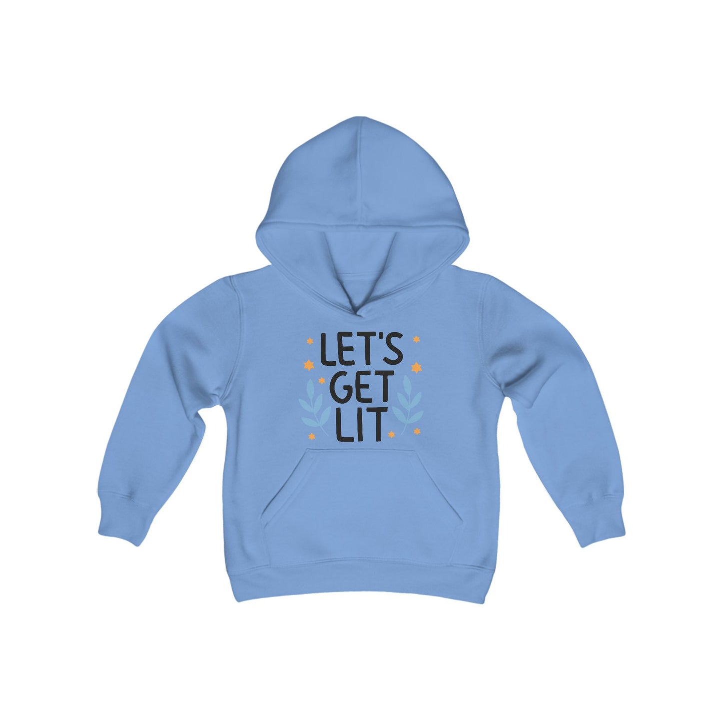 Hanukkah Let's Get Lit Youth Hoodie