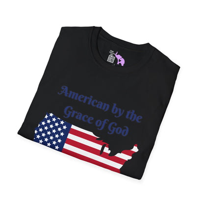 American by the Grace of God Texan by Luck T-shirt