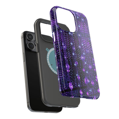 Purple Raindrops MagSafe® Compatible Tough Case for iPhone