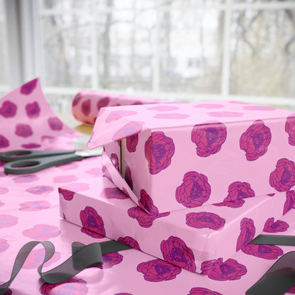 Rosy Dream Peonies Wrapping Paper