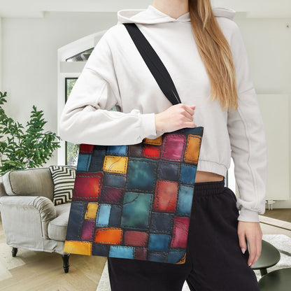 Colorblock Craze Canvas Tote Bag