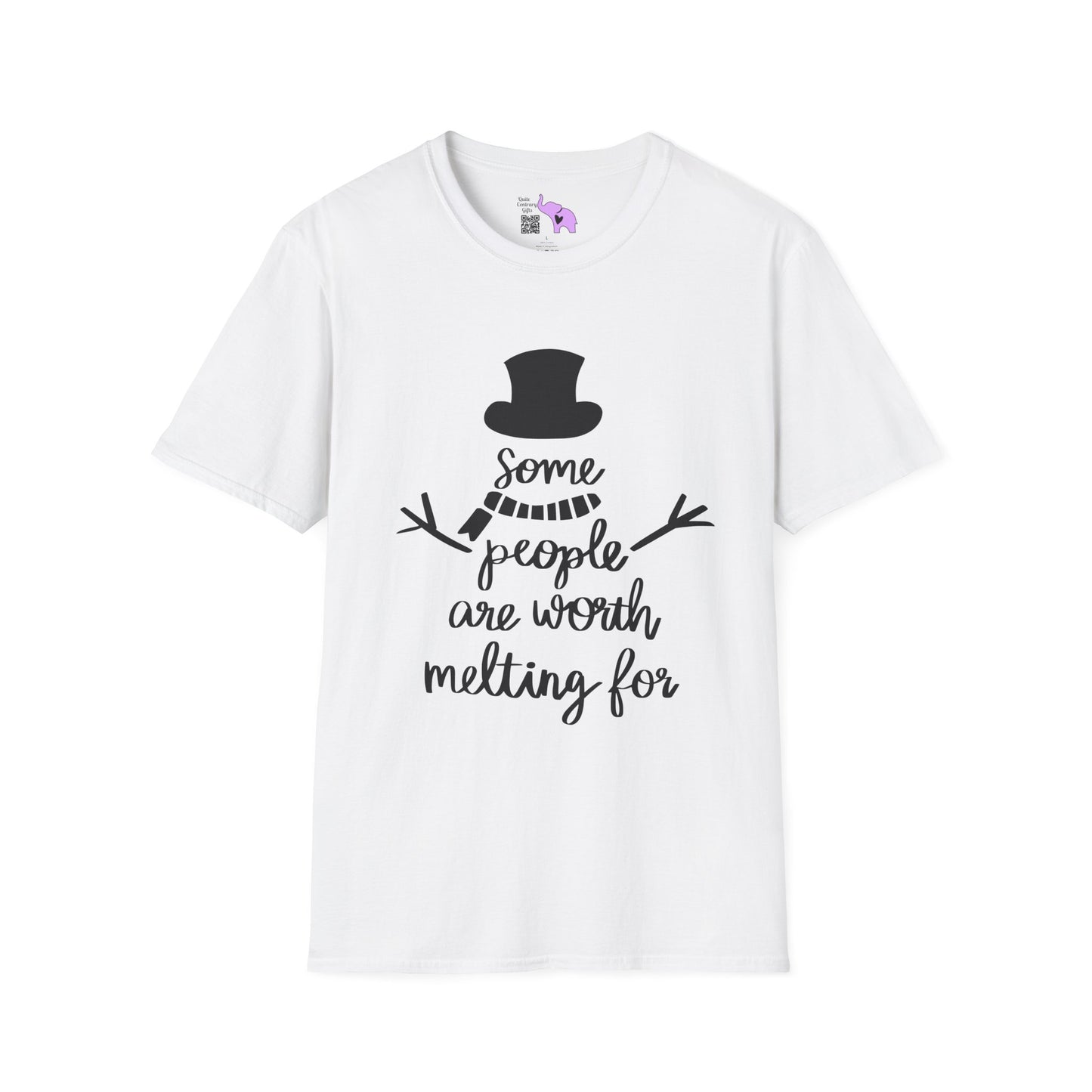 Some People Are Worth Melting For (Snowman) Adult T-shirt