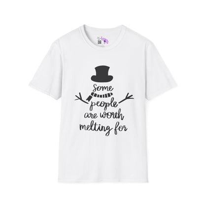 Some People Are Worth Melting For (Snowman) Adult T-shirt
