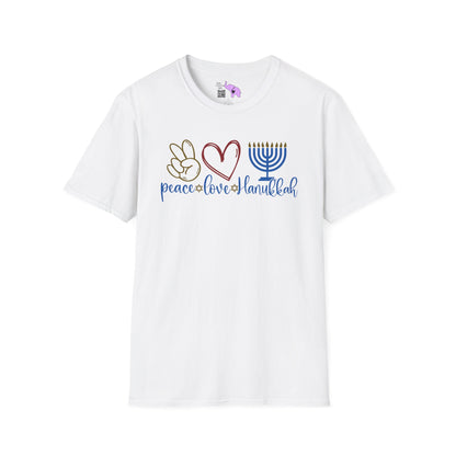 Peace Love Hanukkah Adult T-shirt