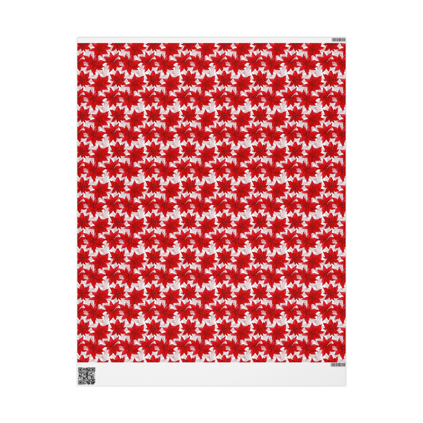 Crimson Poinsettia Sketch Wrapping Paper