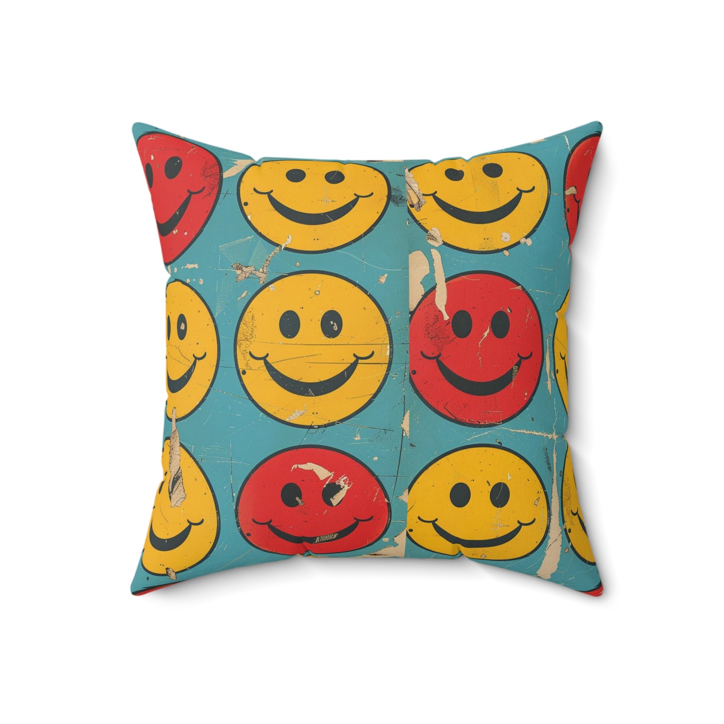 Retro Grins Throw Pillow