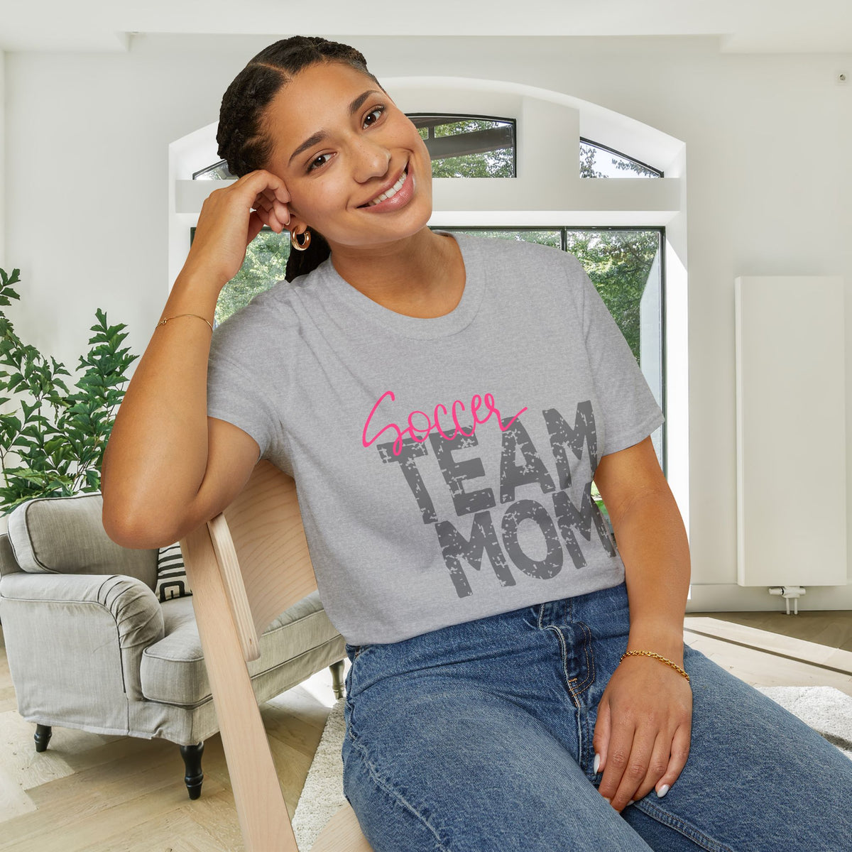 Soccer Team Mom Adult T-shirt