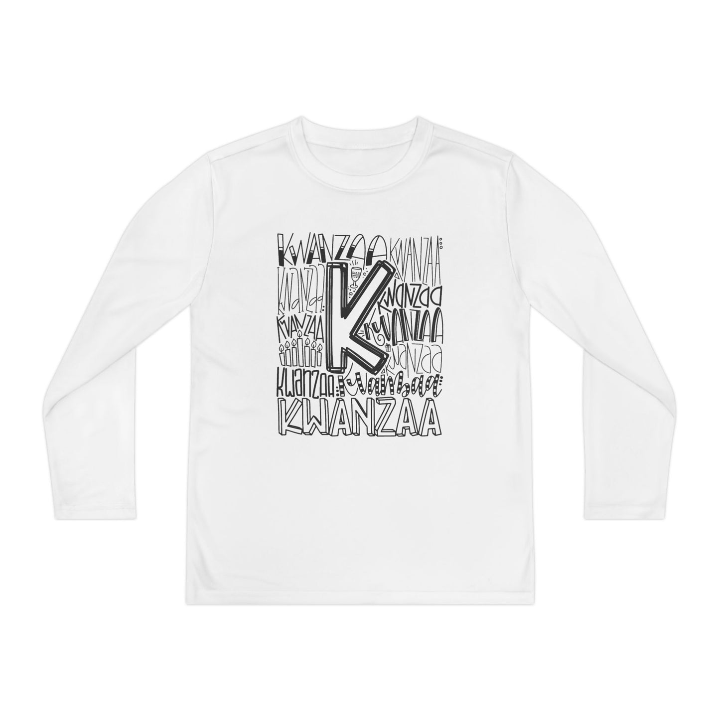 Kwanzaa Wordcloud Youth Long Sleeve Tee