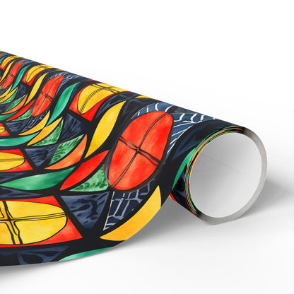 Candlelight Burst Kwanzaa Wrapping Paper