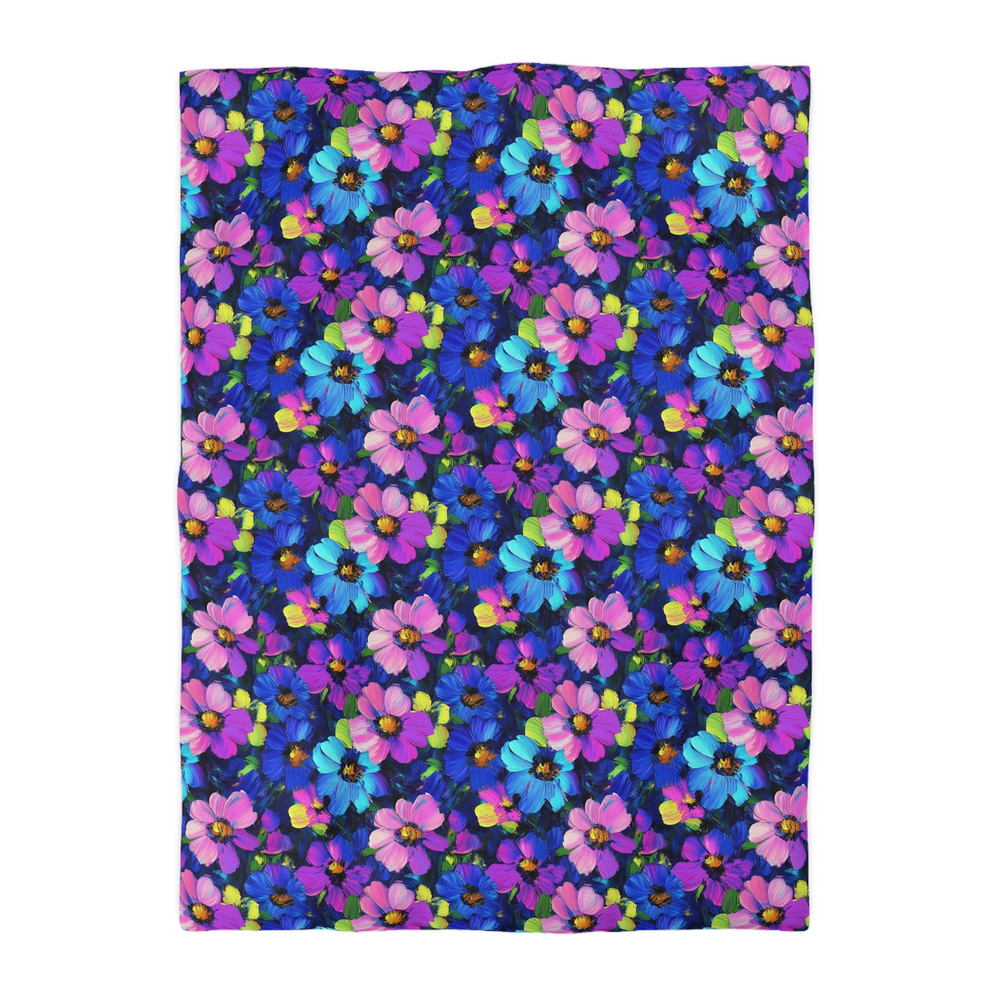 Watercolor Daisies Microfiber Duvet Cover