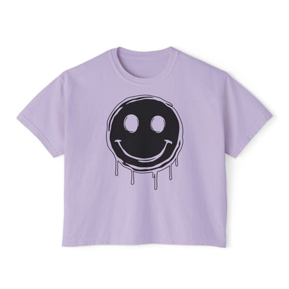 Melty Smiley Face Women's Boxy Tee