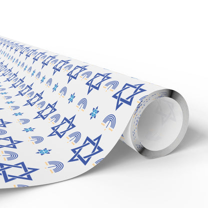 Menorah/Star of David 2 Hanukkah Wrapping Paper