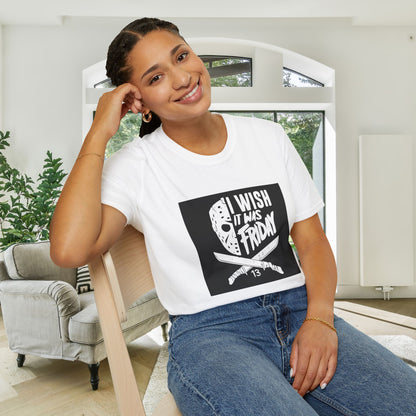Jason Voorhees I Wish It Was Friday Adult T-shirt