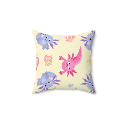 Happy Axos Throw Pillow