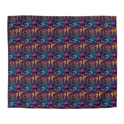Psychedelic Spore Forest Microfiber Duvet Cover