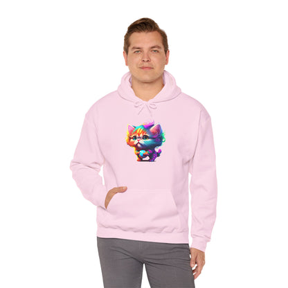 Cute Colorful Kitten Heavy Blend™ Hooded Sweatshirt