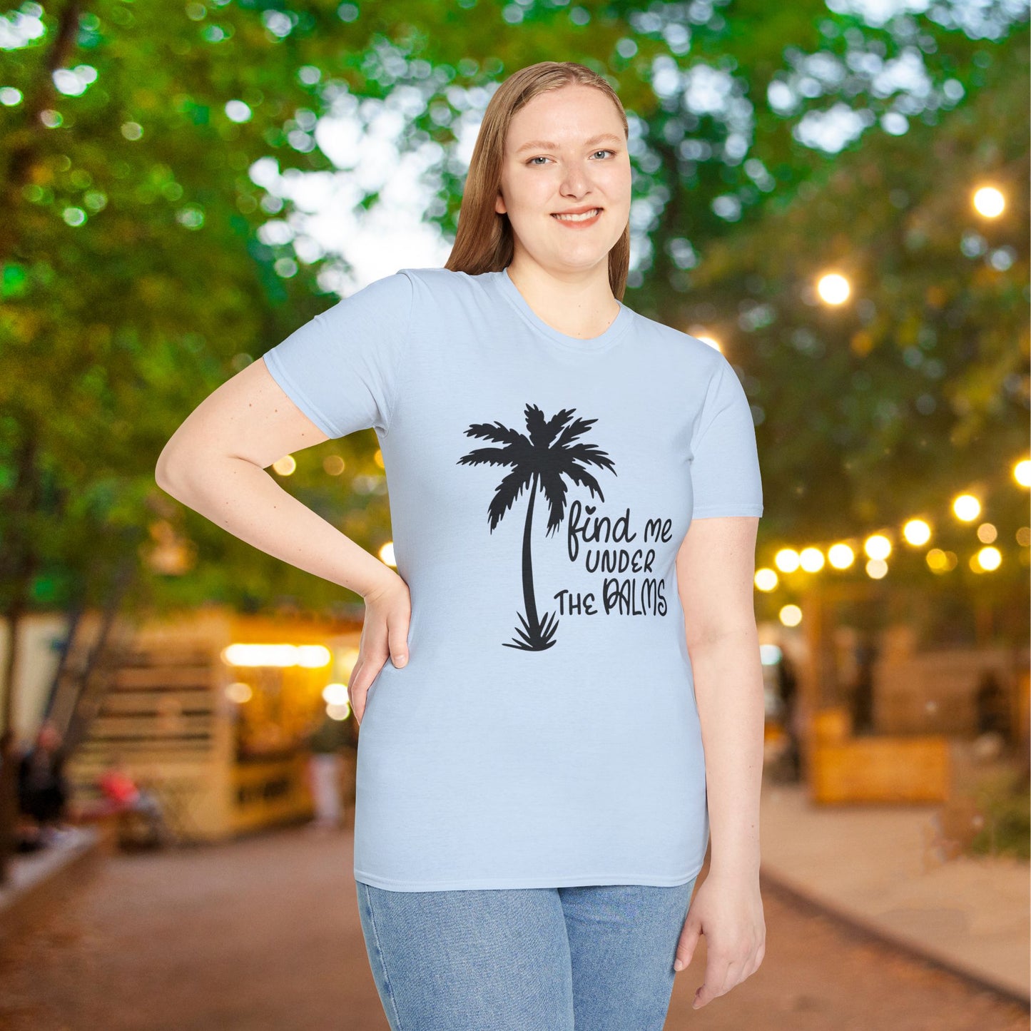 Find Me Under The Palms Adult T-shirt