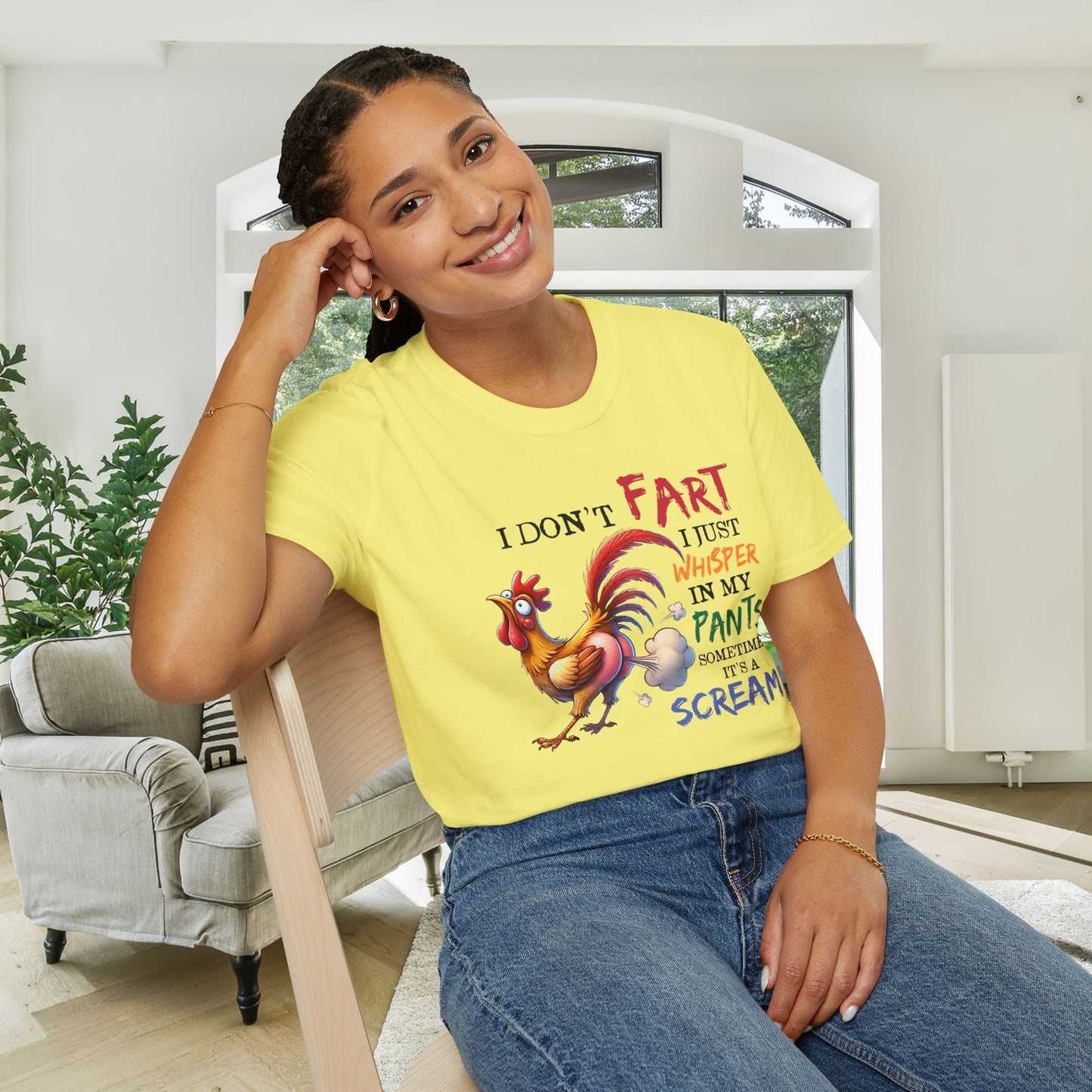I Don't Fart I Just Whisper in my Pants... Adult T-shirt