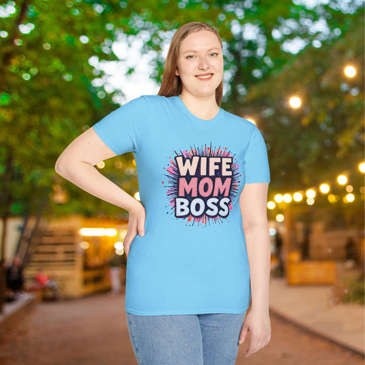 Wife Mom Boss Adult T-shirt