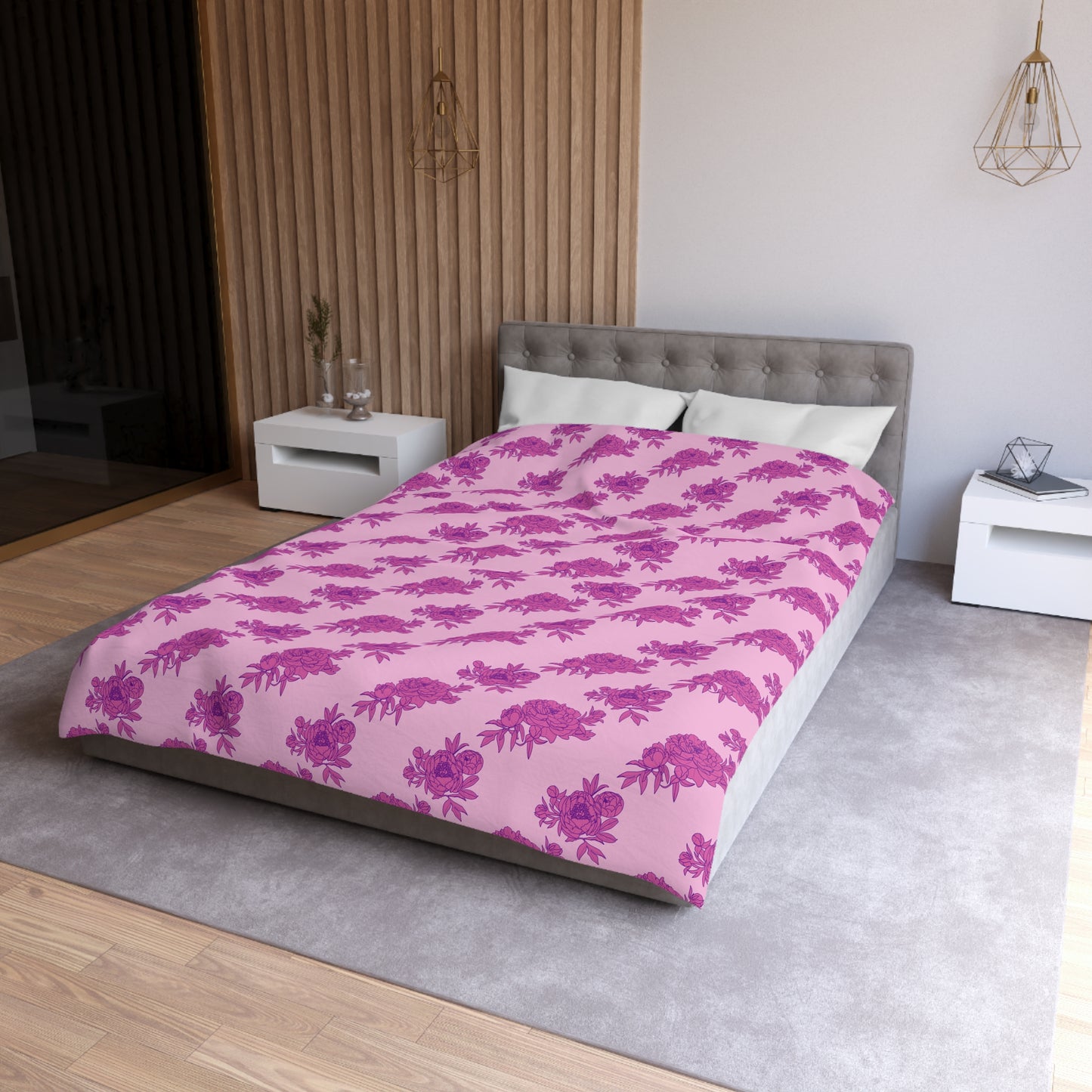 Bubblegum Bloom Peonies Duvet Bedding Set