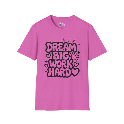 Dream Big Work Hard (Hearts) Adult T-shirt