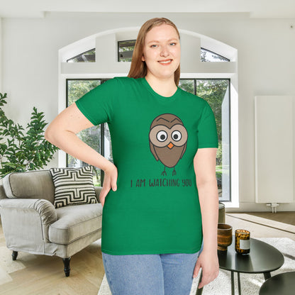 I Am Watching You (Owl) Adult T-shirt
