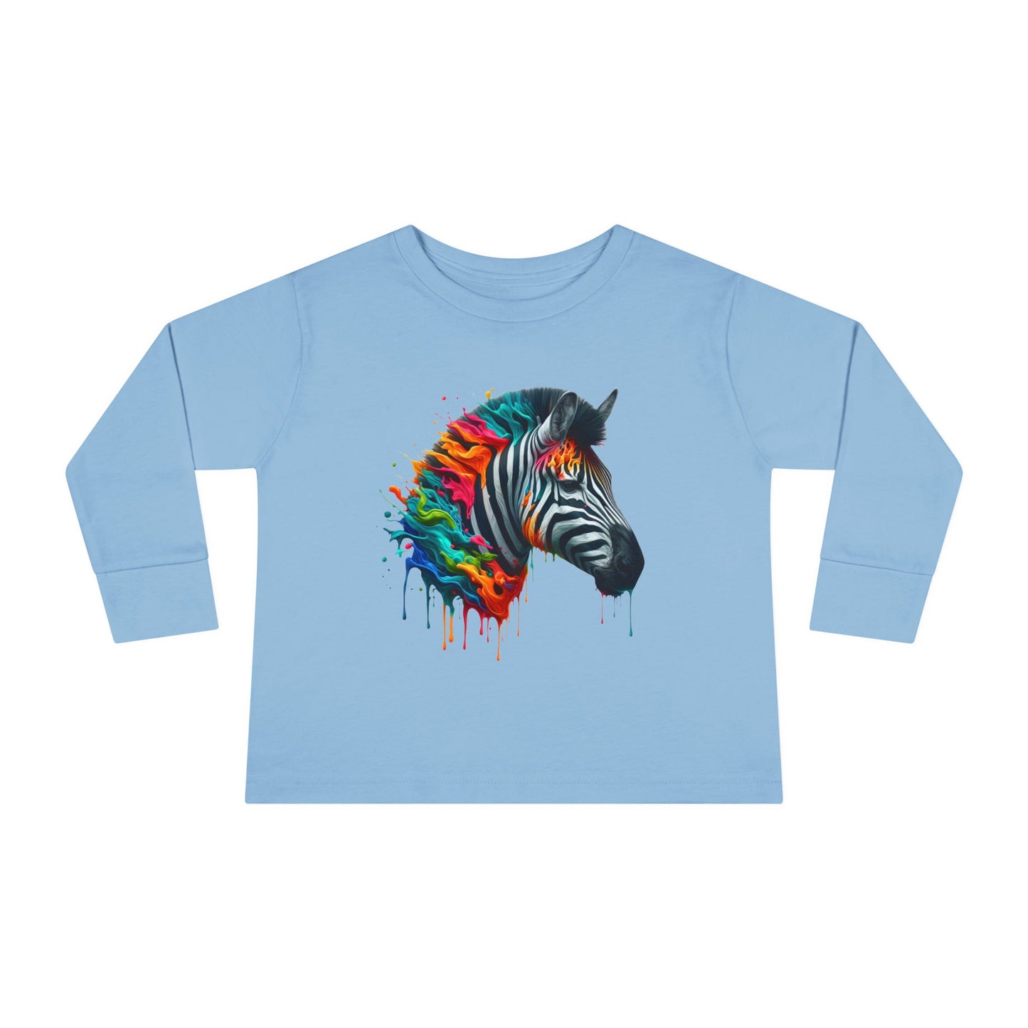 Colorful Zebra Toddler Long Sleeve Tee