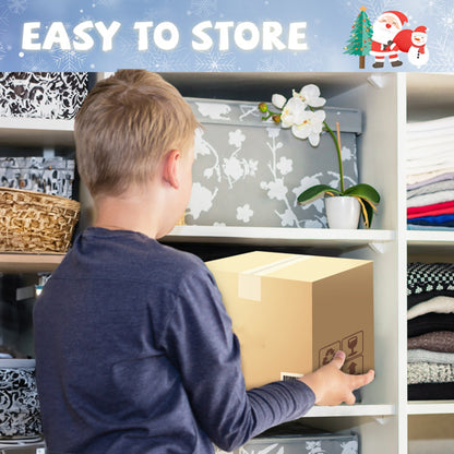 Christmas Window Santa Inflatable – 4ft with Wreath & LED Lights