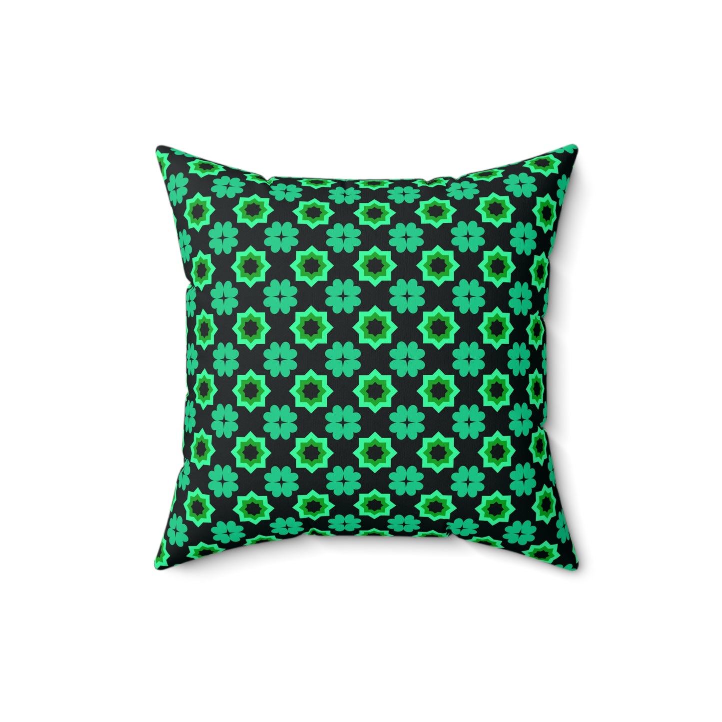 Clover Bloom Burst Throw Pillow