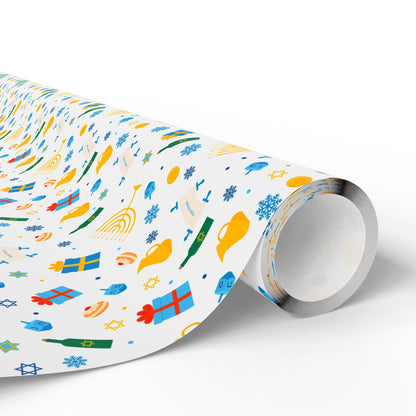 Symbols of Joy Hanukkah Wrapping Paper